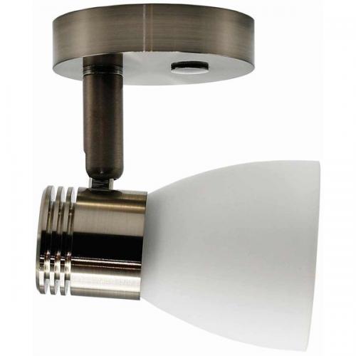 LED Dimmable Reading Light - Brush Nickel & Opal Glass