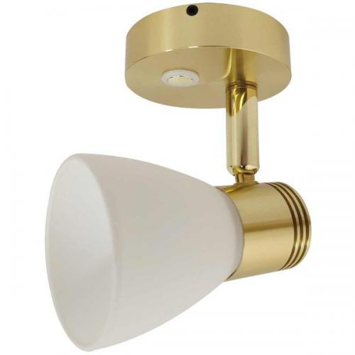 LED Dimmable Reading Light - Gold & Opal Glass
